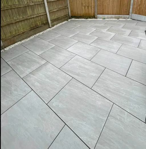 Patio cleaning, porcelain slabs, after